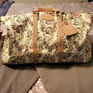 Vintage Luxury French Luggage Duffle Travel Bag